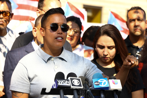 City Council member Jessie Fuentes speaks during a news conference outside Humboldt Park Health in Chicago, Friday, Oct. 3, 2025. (Anthony Vazquez/Chicago Sun-Times via AP) City Council member Jessie Fuentes speaks during a news conference outside Humboldt Park Health in Chicago, Friday, Oct. 3, 2025. (Anthony Vazquez/Chicago Sun-Times via AP)