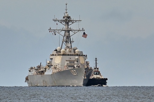 The USS Gravely destroyer arrives to dock for military exercises in Port-of-Spain, Trinidad and Tobago, Sunday, Oct. 26, 2025. (AP Photo/Robert Taylor) The USS Gravely destroyer arrives to dock for military exercises in Port-of-Spain, Trinidad and Tobago, Sunday, Oct. 26, 2025. (AP Photo/Robert Taylor)