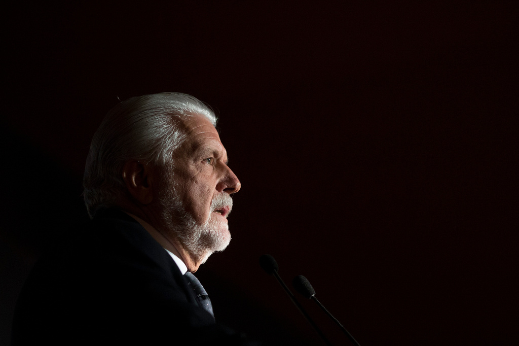 FILE - Then Brazil's Defense Minister Jaques Wagner speaks during the opening ceremony of the LAAD Defence and Security International Exhibition in Rio de Janeiro, Brazil, April 14, 2015. (AP Photo/Felipe Dana, File)