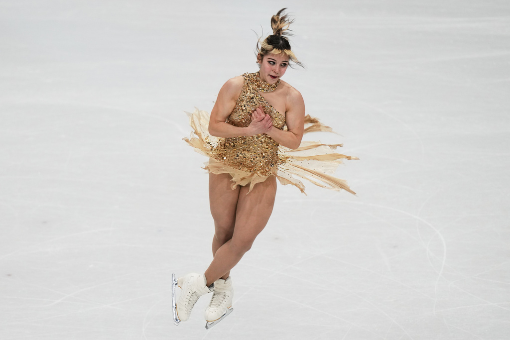 Alysa Liu of the United States competes during the women's figure skating free program at the 2026 Winter Olympics, in Milan, Italy, Thursday, Feb. 19, 2026. (AP Photo/Francisco Seco)
