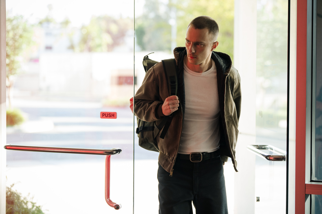 This image released by Apple TV shows Drew Starkey in a scene from "Lucky." (Jessica Brooks/Apple TV via AP)