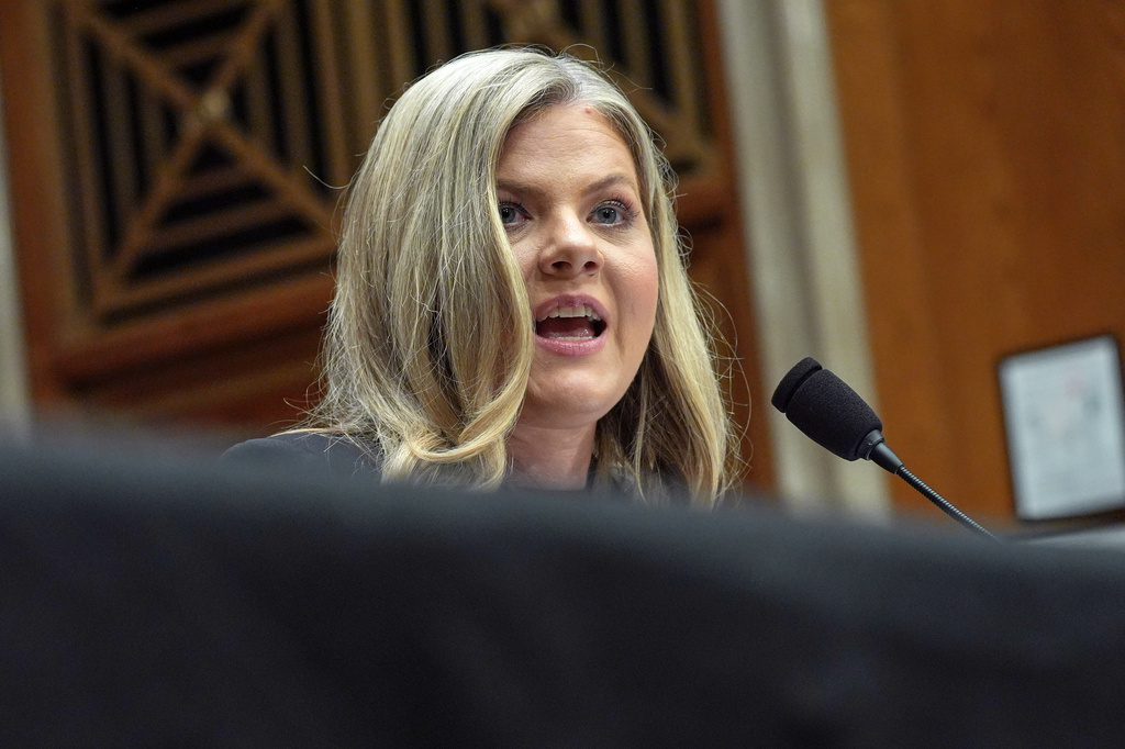 Heidi Overton testifies during her nomination to be Commissioner of Food and Drugs at the Senate Health, Education, Labor, and Pensions (HELP) Committee on Capitol Hill, Thursday, Sept. 24, 2026, in Washington. (AP Photo/Mariam Zuhaib)