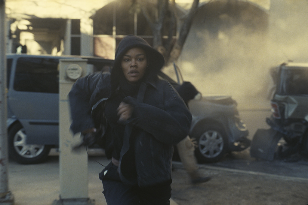 This image released by Warner Bros. Pictures shows Teyana Taylor in a scene from "One Battle After Another." (Warner Bros. Pictures via AP)