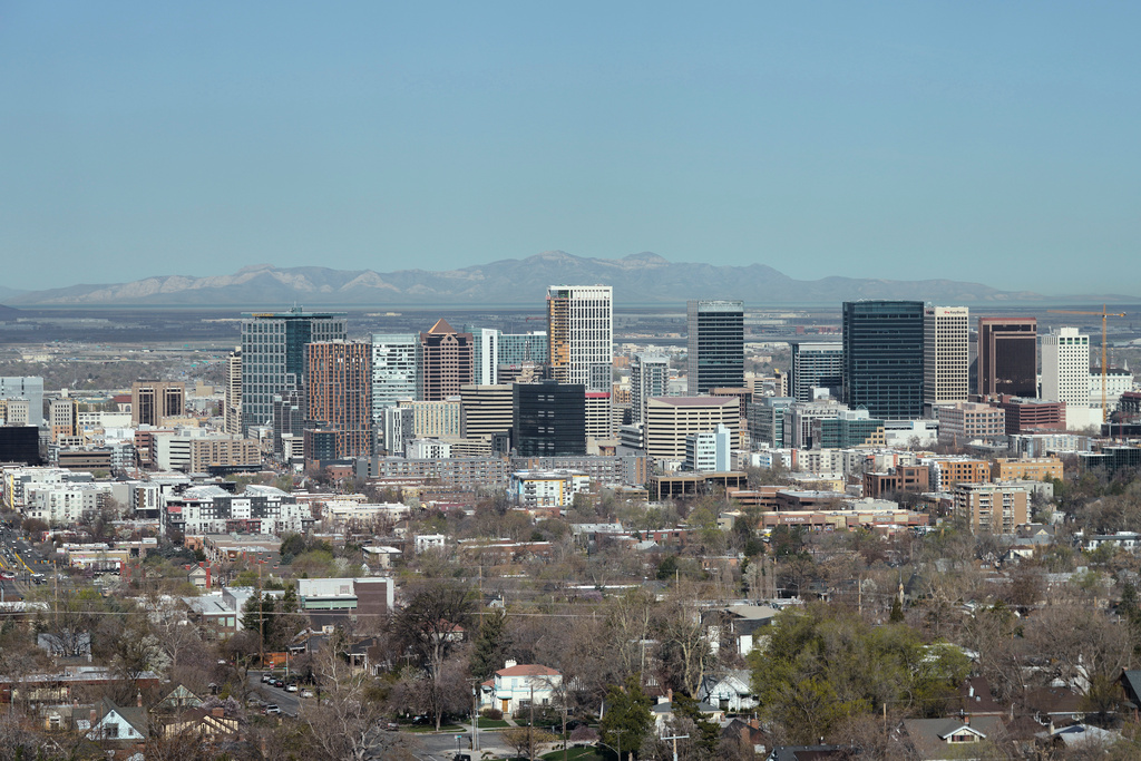 FILE - Salt Lake City, where Elleshia Seymour lived with her children before allegedly taking them to Croatia, is seen on April 10, 2024. (AP Photo/Rick Bowmer, File)