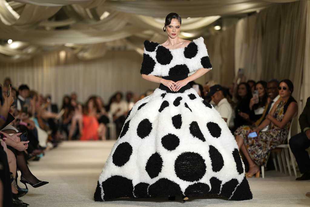 A model walks the runway during the Christian Siriano Spring/Summer 2026 fashion show as part of New York Fashion Week on Friday, Sept. 12, 2025, in New York. (Photo by Charles Sykes/Invision/AP)