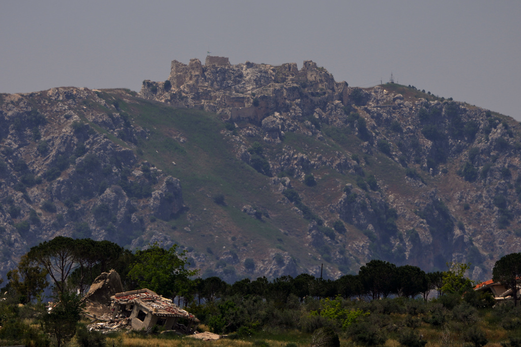 A view of he Beaufort Castle in southern Lebanon as seen from northern Israel, Sunday, May 31, 2026. (AP Photo/Ariel Schalit)