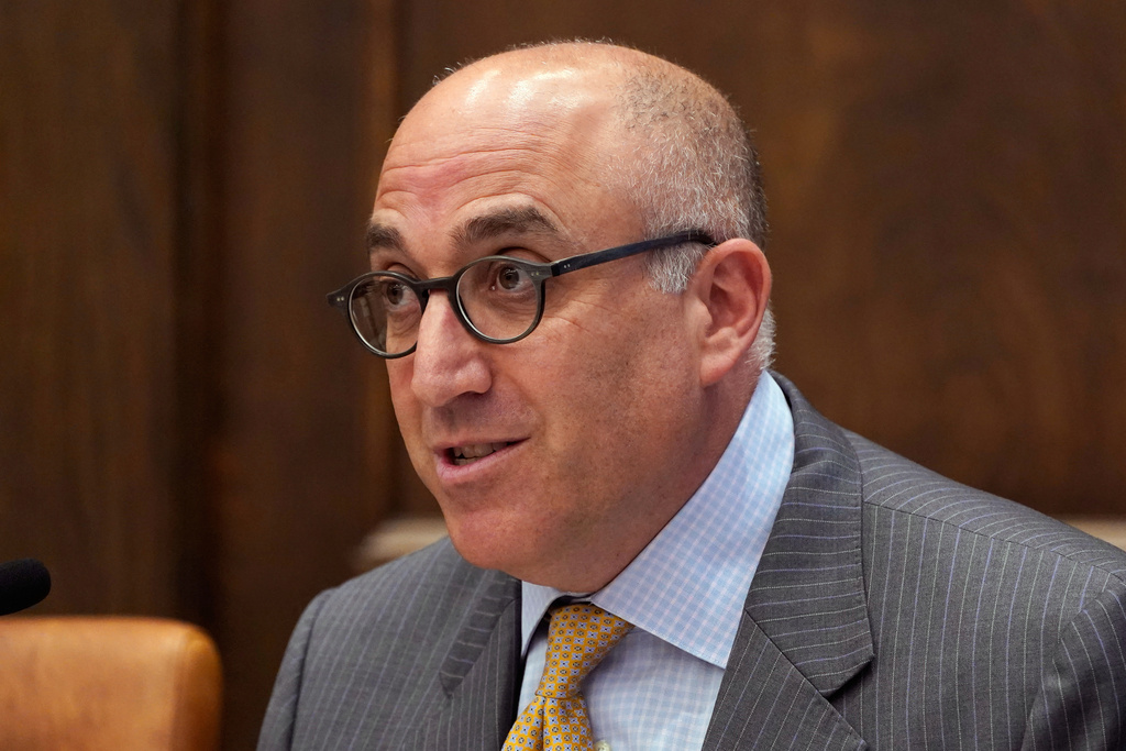 FILE - Mark Bernstein, who is on the University of Michigan Board of Regents, is seen during a meeting, July 13, 2022, in Ann Arbor, Mich. (AP Photo/Carlos Osorio, File)