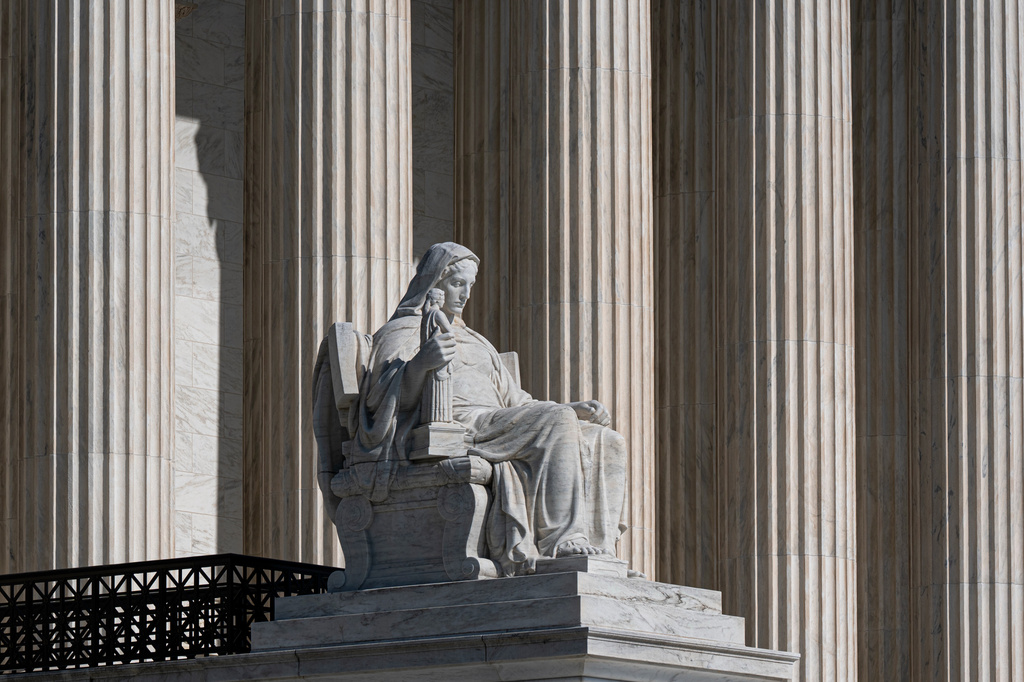The Supreme Court is seen in Washington, Monday, May 18, 2026. (AP Photo/J. Scott Applewhite)