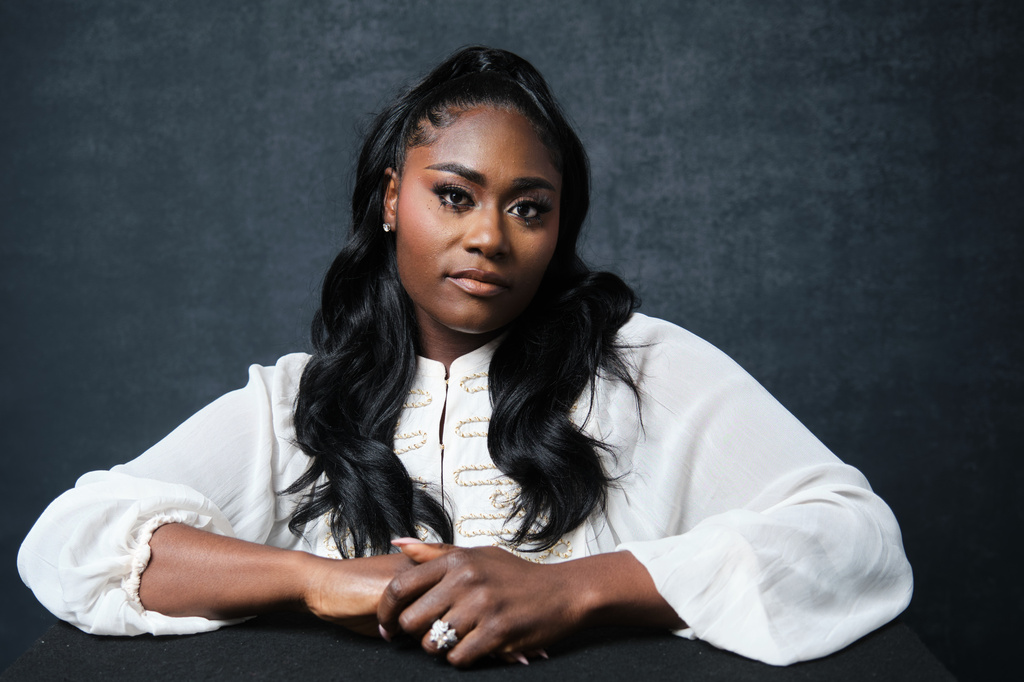 Danielle Brooks poses for a portrait to promote "If I Go They Will Miss Me" on Friday, Sept. 11, 2026, in Los Angeles. (Photo by Birdie Thompson/Invision/AP)