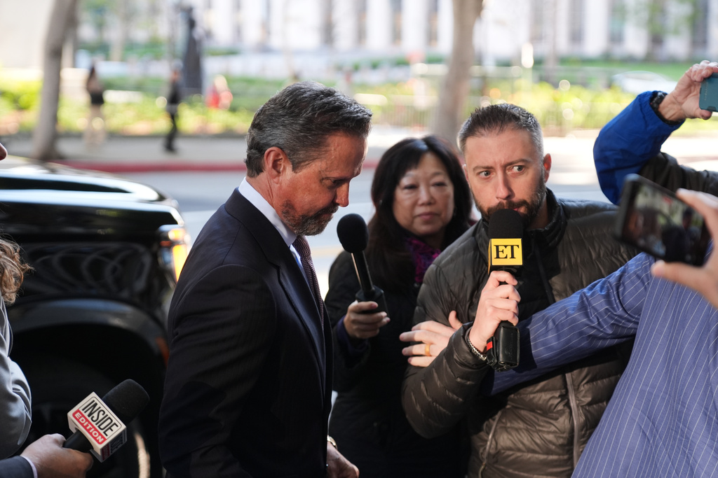 Alan Jackson, the attorney for Nick Reiner, arrives in court for Reiner's arraignment on murder charges for the deaths of Rob and Michele Reiner Wednesday, Jan. 7, 2026, in Los Angeles. (AP Photo/Damian Dovarganes)
