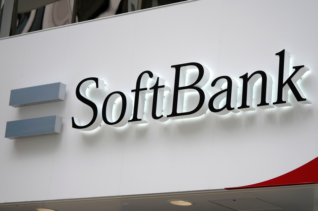 FILE - The logo of SoftBank Corp. is seen at its shop in Tokyo, April 21, 2022. (AP Photo/Shuji Kajiyama)