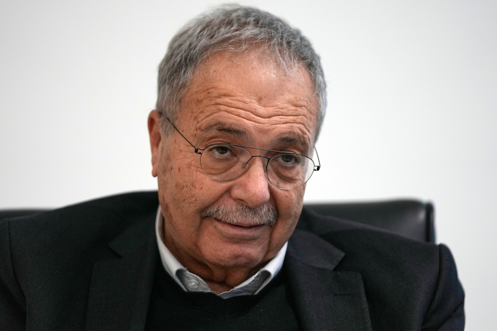 Lebanese Deputy Prime Minister Tarek Mitri, speaks during an interview with the Associated Press, in Beirut, Lebanon, Tuesday, Feb. 3, 2026. (AP Photo/Hussein Malla)