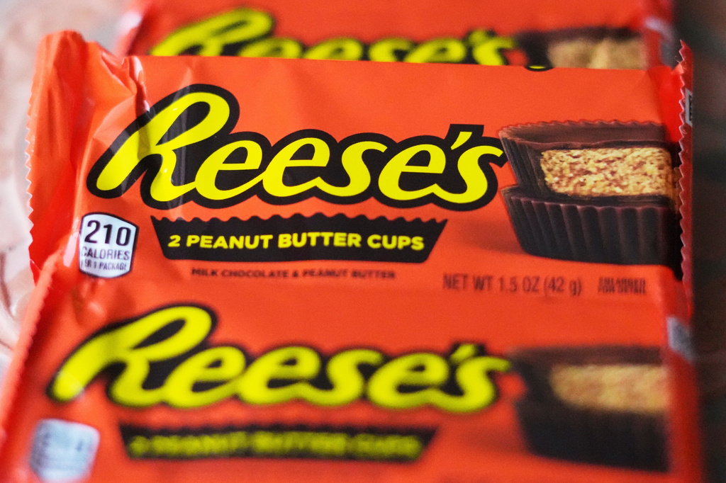 FILE - These are Reese's Peanut Butter Cups in Pittsburgh Wednesday, Feb. 18, 2026. (AP Photo/Gene J. Puskar, File)