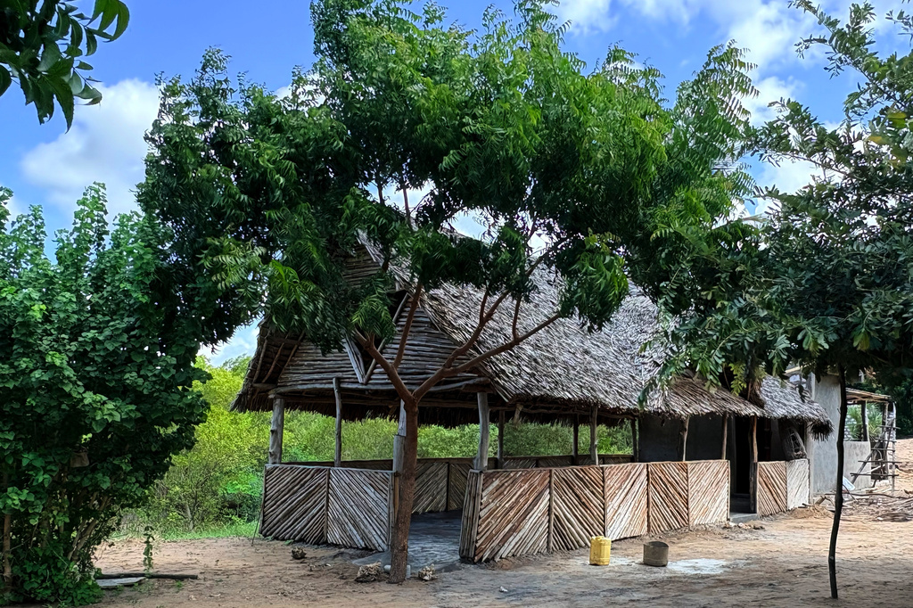 The Samito Women Group's restaurant under construction is seen in Sabaki, Malindi, Kenya, on June 15, 2026. (AP Photo/Allan Olingo)