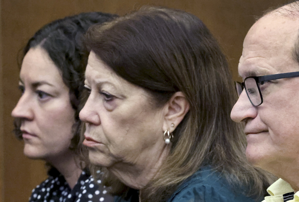 Allison Ozga, Paula and Mike Musgrove listen to Judge Sullivan ask the jury to go back to deliberations. during Lindsay Clancy's murder trial at Plymouth Superior Court in Plymouth, Mass., Tuesday, Sept. 1, 2026. (Greg Derr/The Patriot Ledger via AP, Pool)