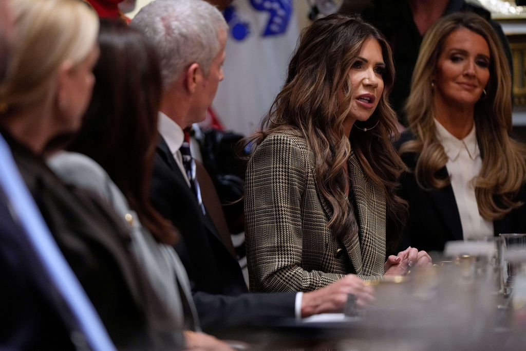 Homeland Security Secretary Kristi Noem, speaks during a Cabinet meeting at the White House, Tuesday, Dec. 2, 2025, in Washington. (AP Photo/Julia Demaree Nikhinson)