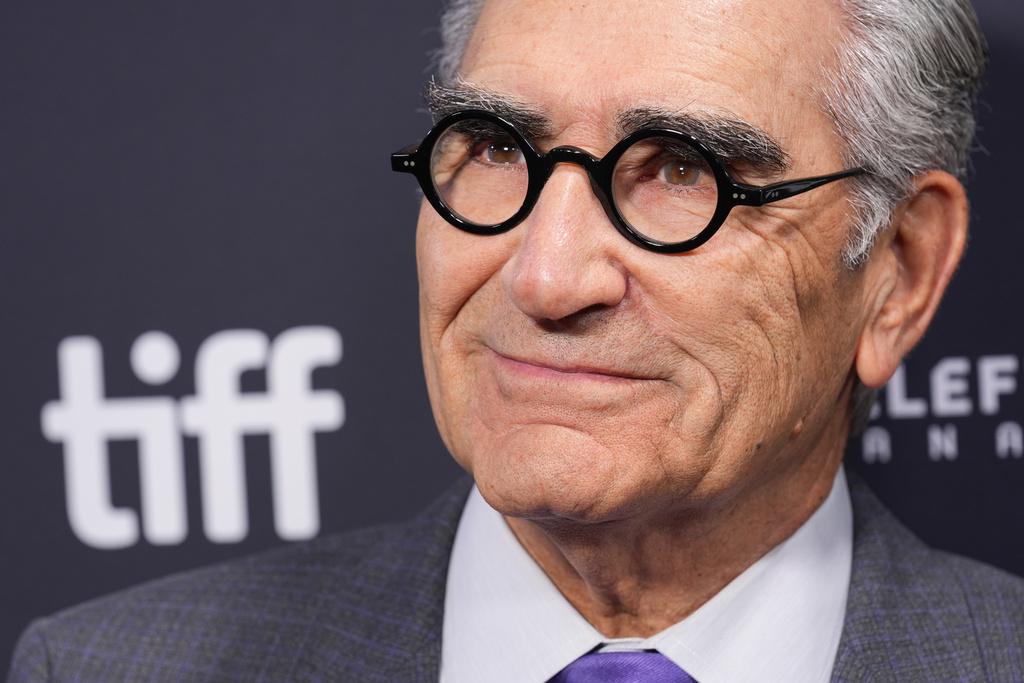 Eugene Levy attends the premiere of "John Candy: I Like Me" during the Toronto International Film Festival on Thursday, Sept. 4, 2025, at Roy Thomson Hall in Toronto. (AP Photo/Chris Pizzello)