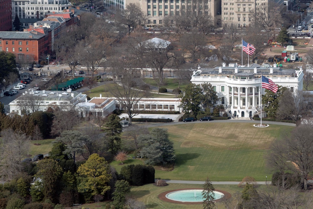 The White House and the West Wing is seen Tuesday, Feb. 24, 2026, in Washington. (AP Photo/Jose Luis Magana)