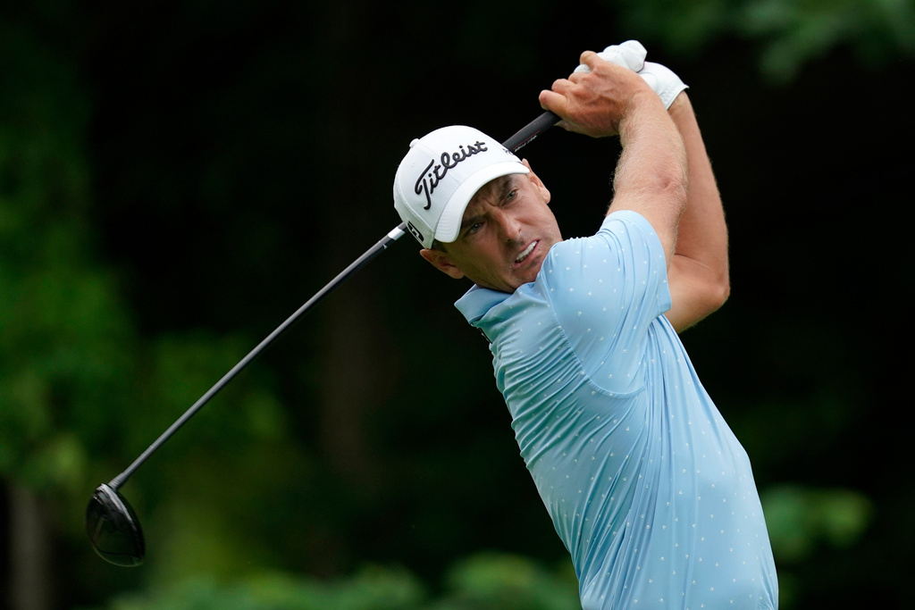 FILE -Charles Howell III hits off the second tee during the second round of the John Deere Classic golf tournament, July 1, 2022, at TPC Deere Run in Silvis, Ill. (AP Photo/Charlie Neibergall, File)