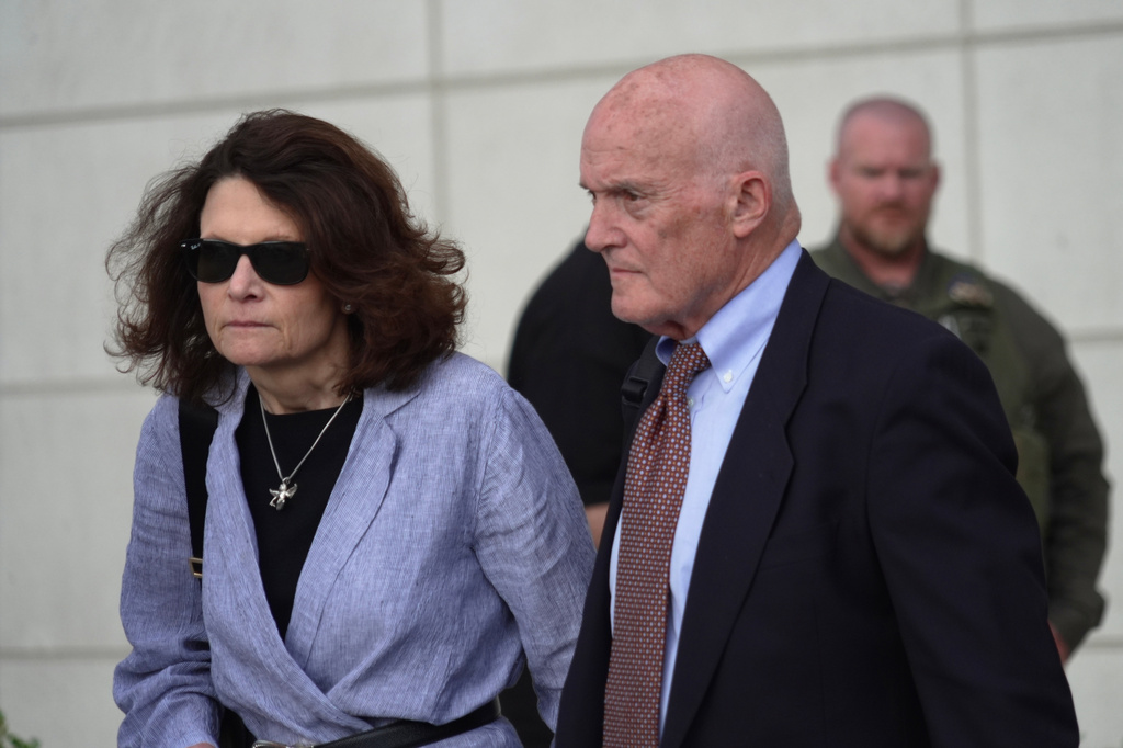Charlie Kirk's parents, Kathryn, left, and Robert Kirk leave the Fourth District Courthouse in Provo, Utah, Thursday, July 9, 2026, after a preliminary hearing for Tyler Robinson, who is accused in the fatal shooting of Charlie Kirk. (AP Photo/Ty ONeil)
