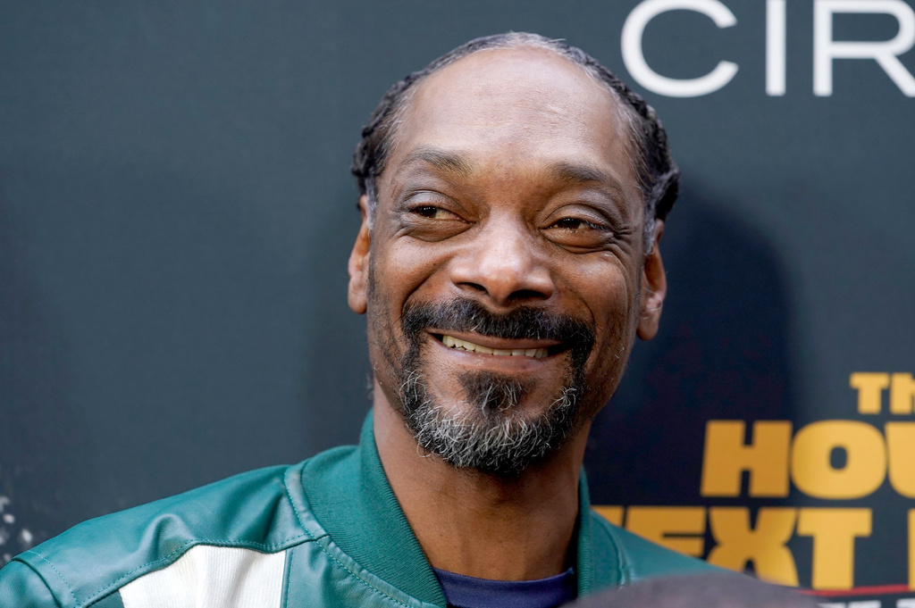 FILE - Snoop Dogg poses at the premiere of "The House Next Door: Meet The Blacks 2," on June 7, 2021, in Los Angeles. (AP Photo/Chris Pizzello, File)
