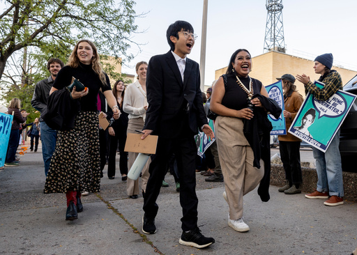 Some of the Lighthiser v. Trump youth plaintiffs make their way to the Russell Smith federal courthouse, where the young climate activists were in court challenging President Donald Trump's orders promoting fossil fuels, Sept. 17, 2025, in Missoula, Mont. (Ben Allan Smith/The Missoulian via AP) Some of the Lighthiser v. Trump youth plaintiffs make their way to the Russell Smith federal courthouse, where the young climate activists were in court challenging President Donald Trump's orders promoting fossil fuels, Sept. 17, 2025, in Missoula, Mont. (Ben Allan Smith/The Missoulian via AP)