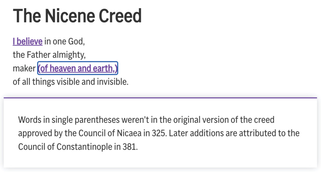 The Associated Press has annotated one version of the Nicene Creed used today with notes on its controversial history, evolution and variations across denominations. (AP Digital Embed)
