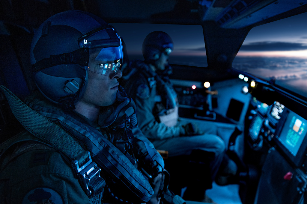This image released by Netflix shows Kyle Allen in a scene from "A House of Dynamite." (Eros Hoagland/Netflix via AP)