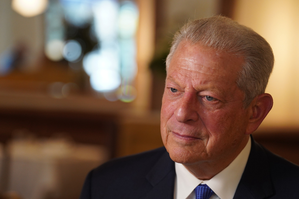 Former Vice President Al Gore listens during an interview in New York on Monday, Sept. 21, 2026. (AP Photo/Mary Conlon)
