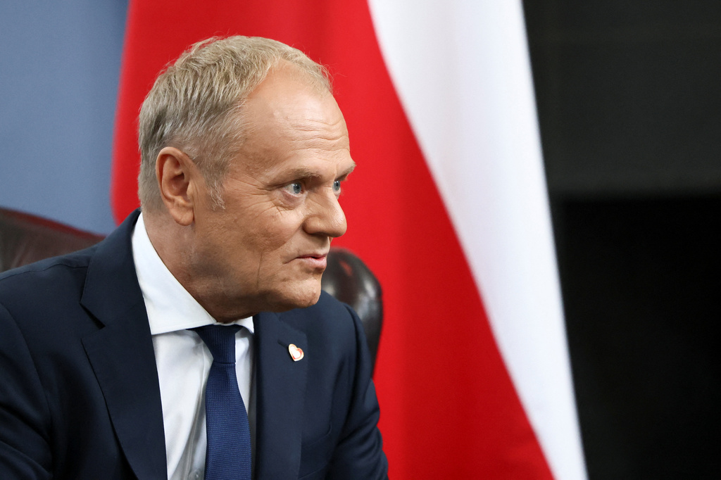 Britain's Prime Minister Keir Starmer, not pictured, and Poland's Prime Minister Donald Tusk attend a bilateral meeting as the countries formalise a UK-Poland security agreement, at RAF Northolt, near Uxbridge, England, Wednesday May 27, 2026. (Jack Taylor/Pool Photo via AP)