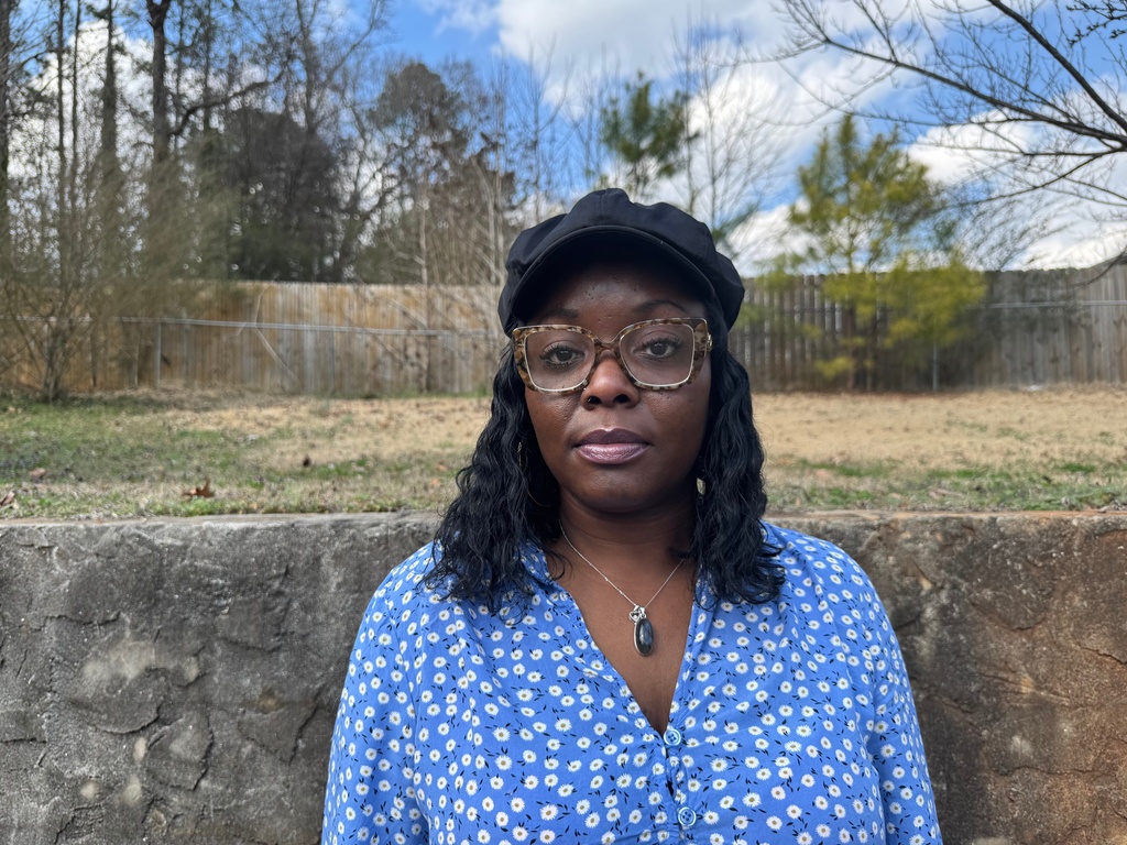 Foster parent Pamela Bruce poses for a portrait in Douglas county, Ga., on Thursday, Feb. 19, 2026. (AP Photo/Charlotte Kramon)