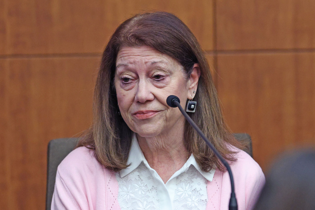 Lindsay Clancy's mother Paula Musgrove testifies during her daughter's murder trial in Plymouth Superior Court, Plymouth, Mass., Monday, Aug. 17, 2026. (Greg Derr/The Patriot Ledger via AP, Pool)