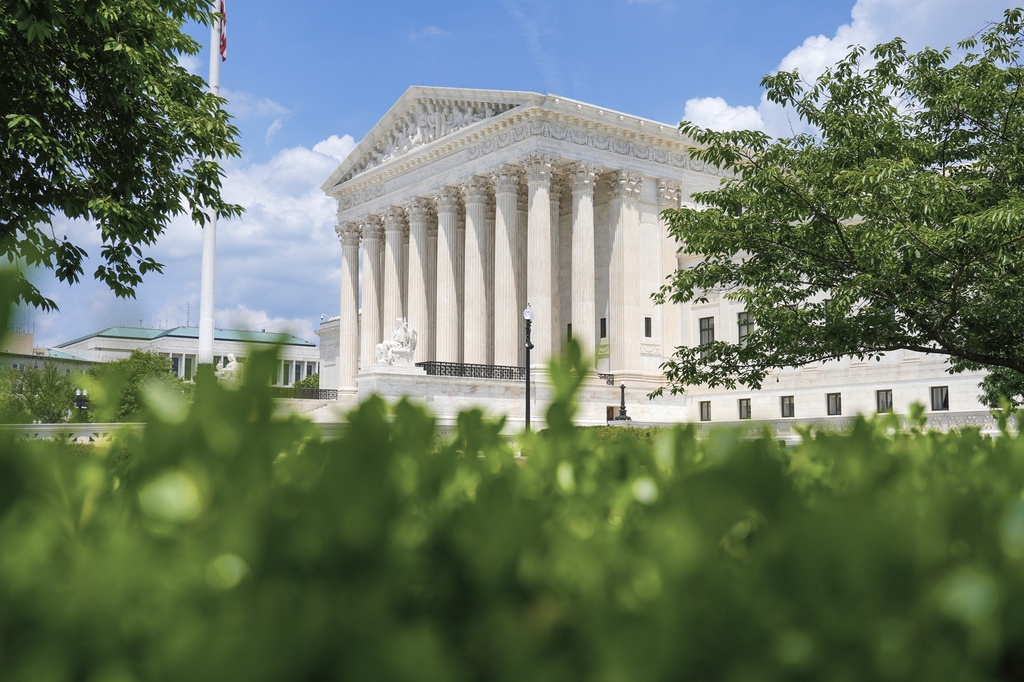 The U.S. Supreme Court is seen Thursday, June 11, 2026, in Washington. (AP Photo/Mariam Zuhaib)