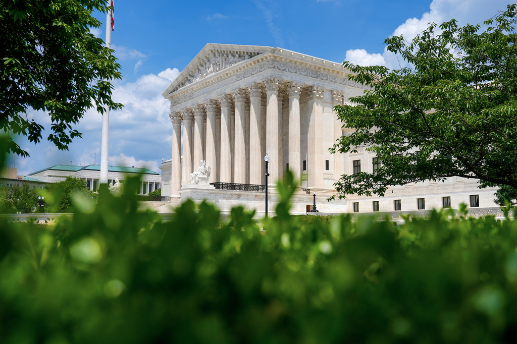 FILE - The U.S. Supreme Court is seen, June 11, 2026, in Washington. (AP Photo/Mariam Zuhaib, File)