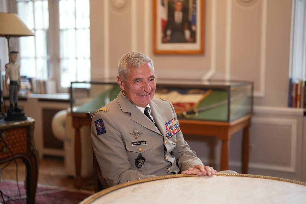 Invalides governor, Gen. Christophe de Saint Chamas, is interviewed at the National Institution of Invalides in Paris, on May 6, 2026.(AP Photo/Thibault Camus)