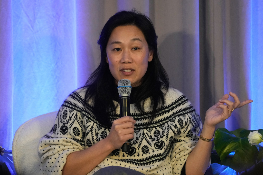 Priscilla Chan, co-founder and co-CEO of the Chan Zuckerberg Initiative (CZI), speaks during an event at the Biohub Imaging Institute in Redwood City, Calif., Wednesday, Nov. 5, 2025. (AP Photo/Jeff Chiu)