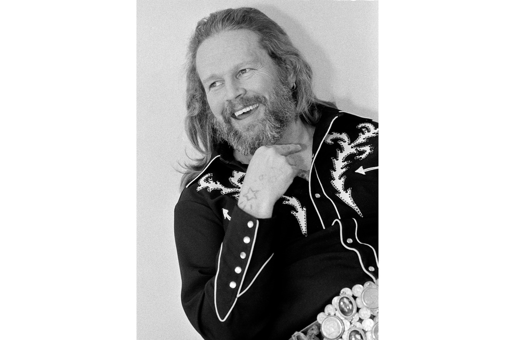 FILE - David Allan Coe is pictured during an interview in Nashville, Tenn., May 9, 1983. (AP Photo/Mark Humphrey, File)