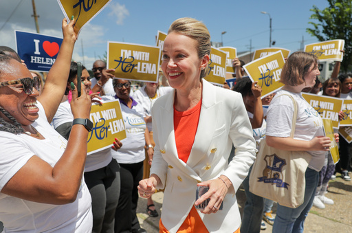 New Orleans City Councilmember Helena Moreno greets supporters as she arrives to submit her qualifying paperwork to run for mayor at the Orleans Parish Clerk of CourtÍs Office on Wednesday, July 9, 2025. (Brett Duke/The Times-Picayune/The New Orleans Advocate via AP) New Orleans City Councilmember Helena Moreno greets supporters as she arrives to submit her qualifying paperwork to run for mayor at the Orleans Parish Clerk of CourtÍs Office on Wednesday, July 9, 2025. (Brett Duke/The Times-Picayune/The New Orleans Advocate via AP)