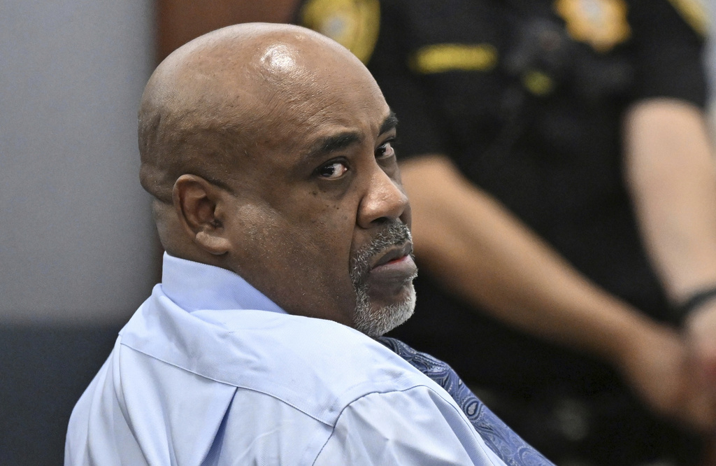 Duane Davis appears in Clark County District Court, Monday, Aug. 10, 2026, in Las Vegas. (David Becker/Pool Photo via AP)