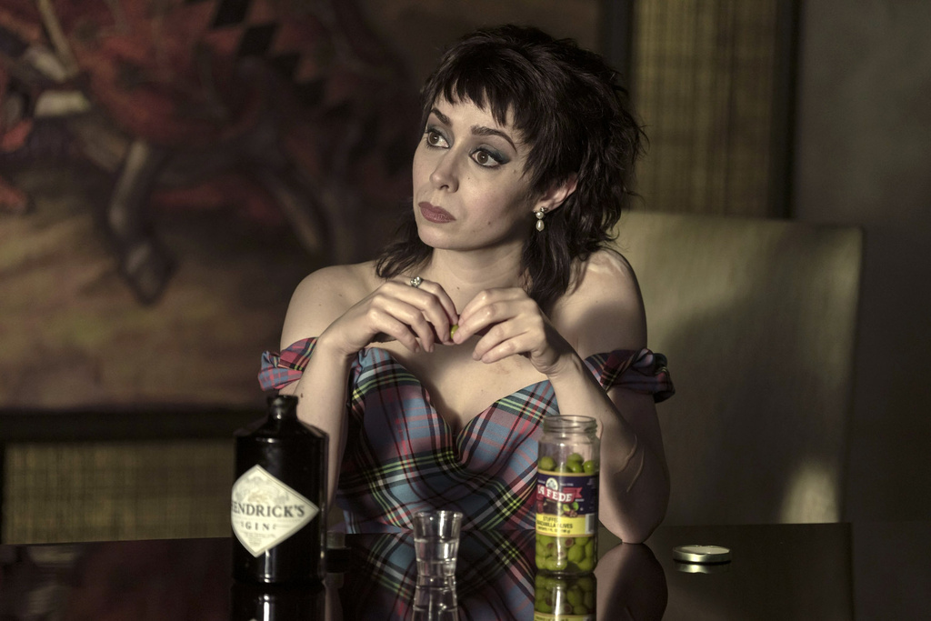 This image released by HBO shows Cristin Milioti in a scene from "The Penguin." (HBO via AP)