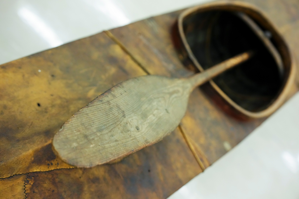 A selection of Inuit items are unveiled at the Canadian Museum of History in Gatineau, Que., on Tuesday, Dec. 9, 2025. (Sean Kilpatrick /The Canadian Press via AP)