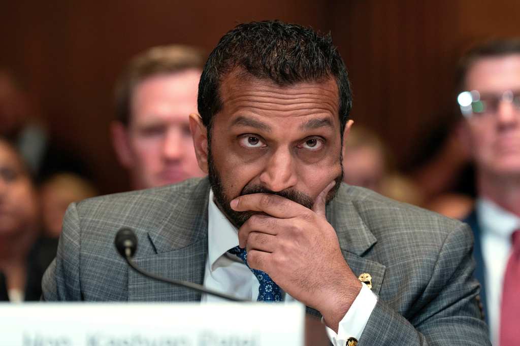 FBI director Kash Patel testifies before the Senate Subcommittee on Commerce, Justice, Science, and Related Agencies hearing on Fiscal Year 2027 Budget Request for the FBI, the Drug Enforcement Administration; the United States Marshals Service and the Bureau of Alcohol, Tobacco, Firearms and Explosives on Capitol Hill, Tuesday, May 12, 2026, in Washington. (AP Photo/Jose Luis Magana)
