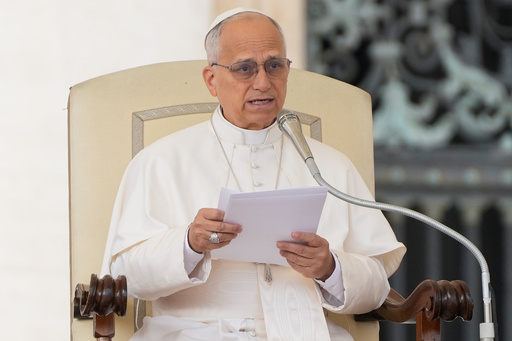 Pope Leo XIV delivers his message on the occasion of the weekly general audience in st. Peter's Square, at the Vatican, Wednesday, Oct. 29, 2025. (AP Photo/Gregorio Borgia) Pope Leo XIV delivers his message on the occasion of the weekly general audience in st. Peter's Square, at the Vatican, Wednesday, Oct. 29, 2025. (AP Photo/Gregorio Borgia)
