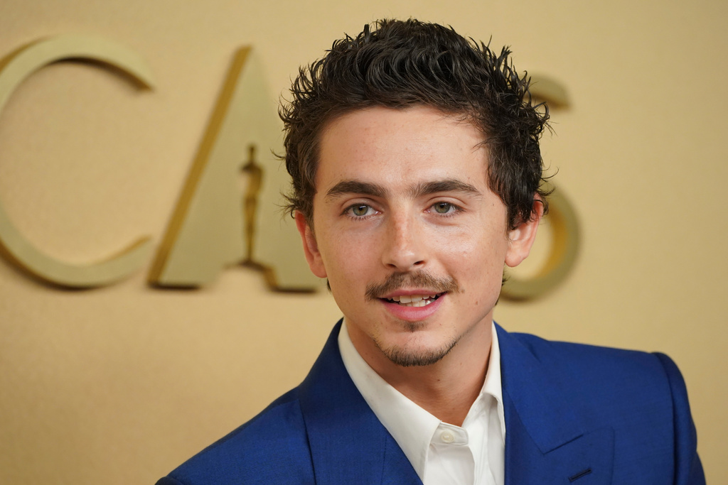Timothee Chalamet arrives at the 98th Academy Awards Oscar nominees luncheon on Tuesday, Feb. 10, 2026, at the Beverly Hilton Hotel in Beverly Hills, Calif. (Photo by Jordan Strauss/Invision/AP)