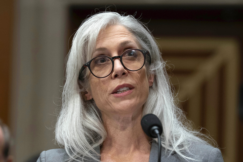 Former Centers for Disease Control and Prevention Director Susan Monarez testifies before the Senate Committee on Health, Education, Labor, and Pensions hearing to examine reviewing recent events at the Centers for Disease Control and Prevention and implications for children's health on Capitol Hill, in Washington, Wednesday, Sept. 17, 2025. (AP Photo/Jose Luis Magana)