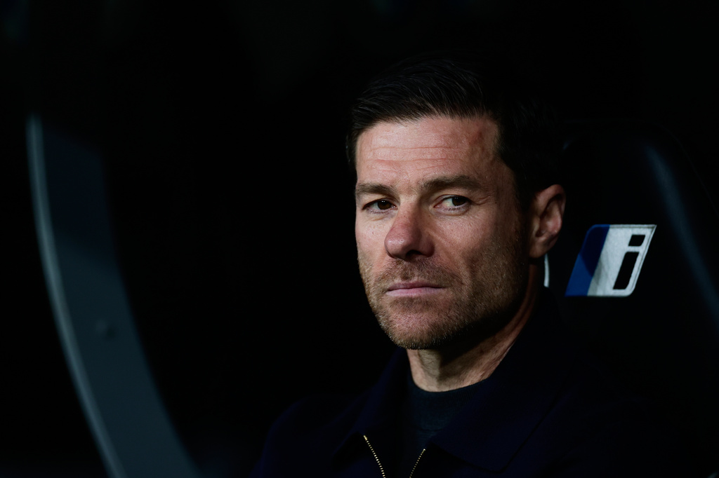 FILE - Real Madrid's head coach Xabi Alonso looks on before the Spanish La Liga soccer match between Real Madrid and Real Betis Sevilla in Madrid, Spain, Jan. 4, 2026. (AP Photo/Pablo Garcia, File)