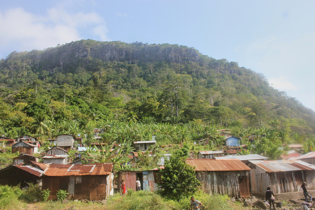 A view of an informal settlement in Annobón Island, Equatorial Guinea, June 15, 2022. (AP Photo)