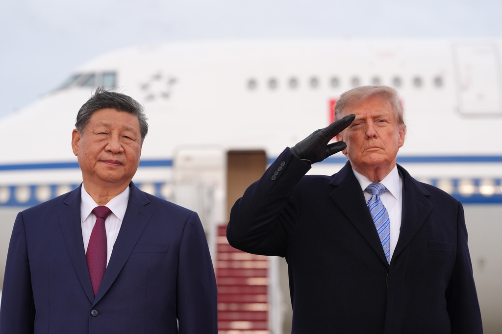 President Donald Trump and China's President Xi Jinping participate in an arrival ceremony at Joint Base Andrews, Md., Wednesday, Sept. 23, 2026.(AP Photo/Alex Brandon)