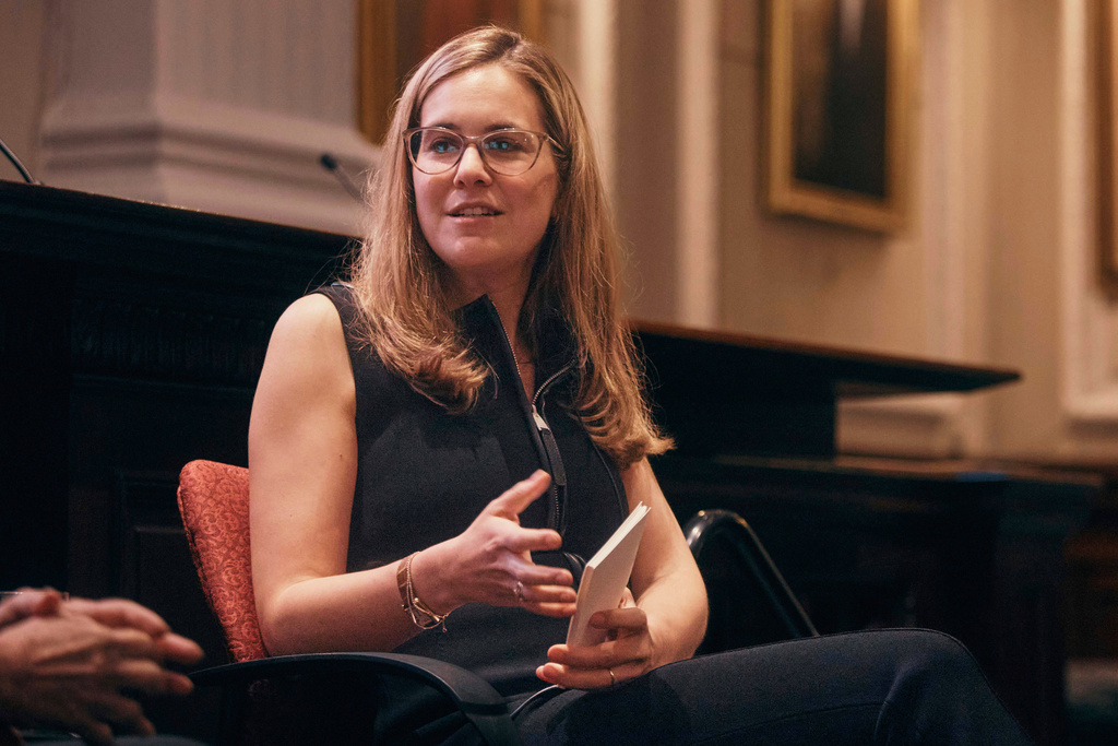 FILE - Danielle Sassoon, the former interim U.S. attorney who quit rather than dropping a criminal case against New York Mayor Eric Adams, attends a Women in White Collar event in New York on May 13, 2025. (AP Photo/Andres Kudacki, File)