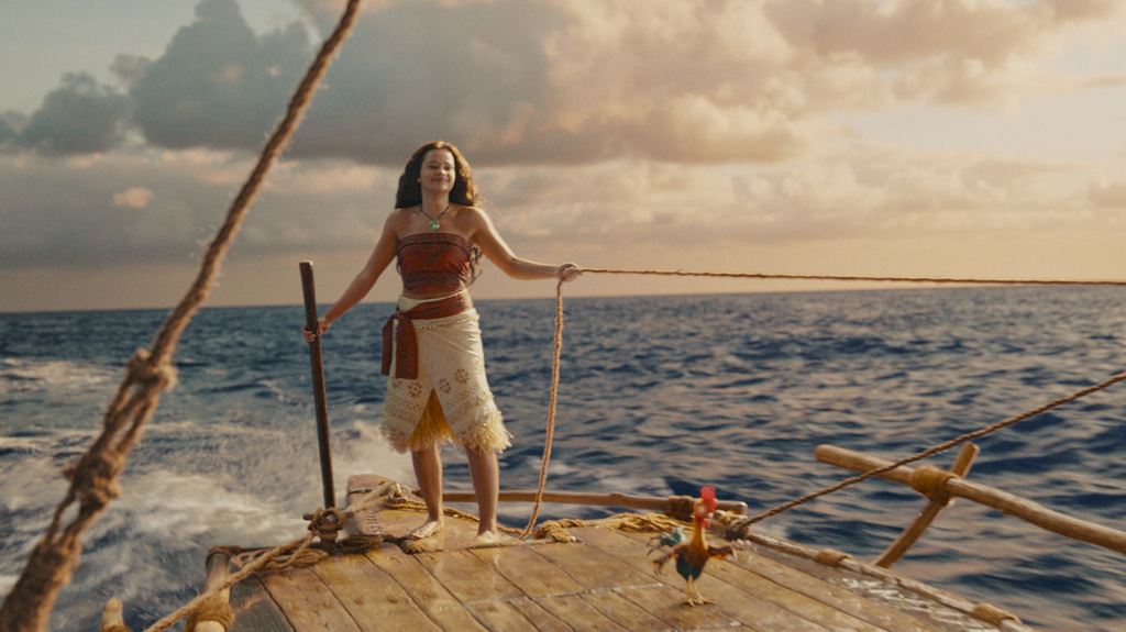 This image released by Disney shows Catherine Laga'aia in a scene from "Moana." (Disney via AP)